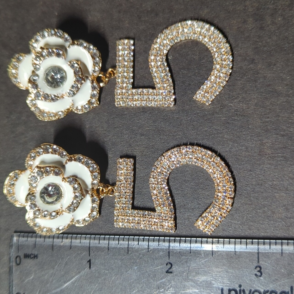 Oversized Dangle Earrings - Picture 2 of 4